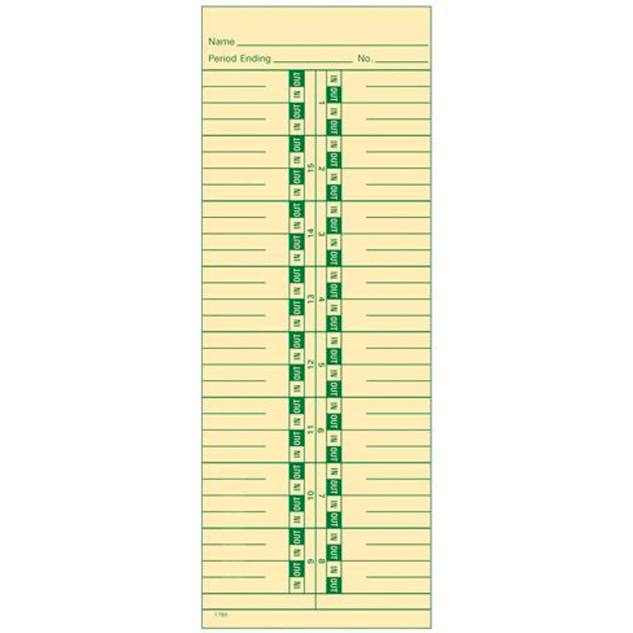 Amano AMA1790 Semi-Monthly Time Cards