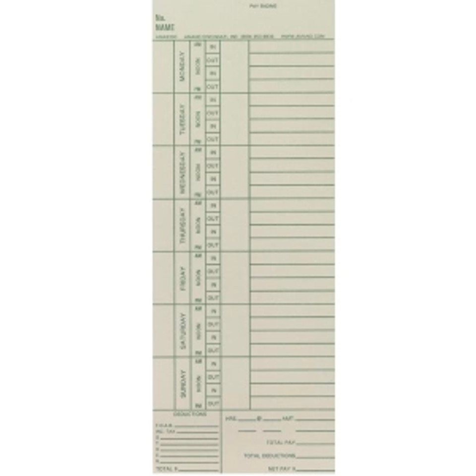 Amano AMA5200-2 Bi-Weekly Time Cards