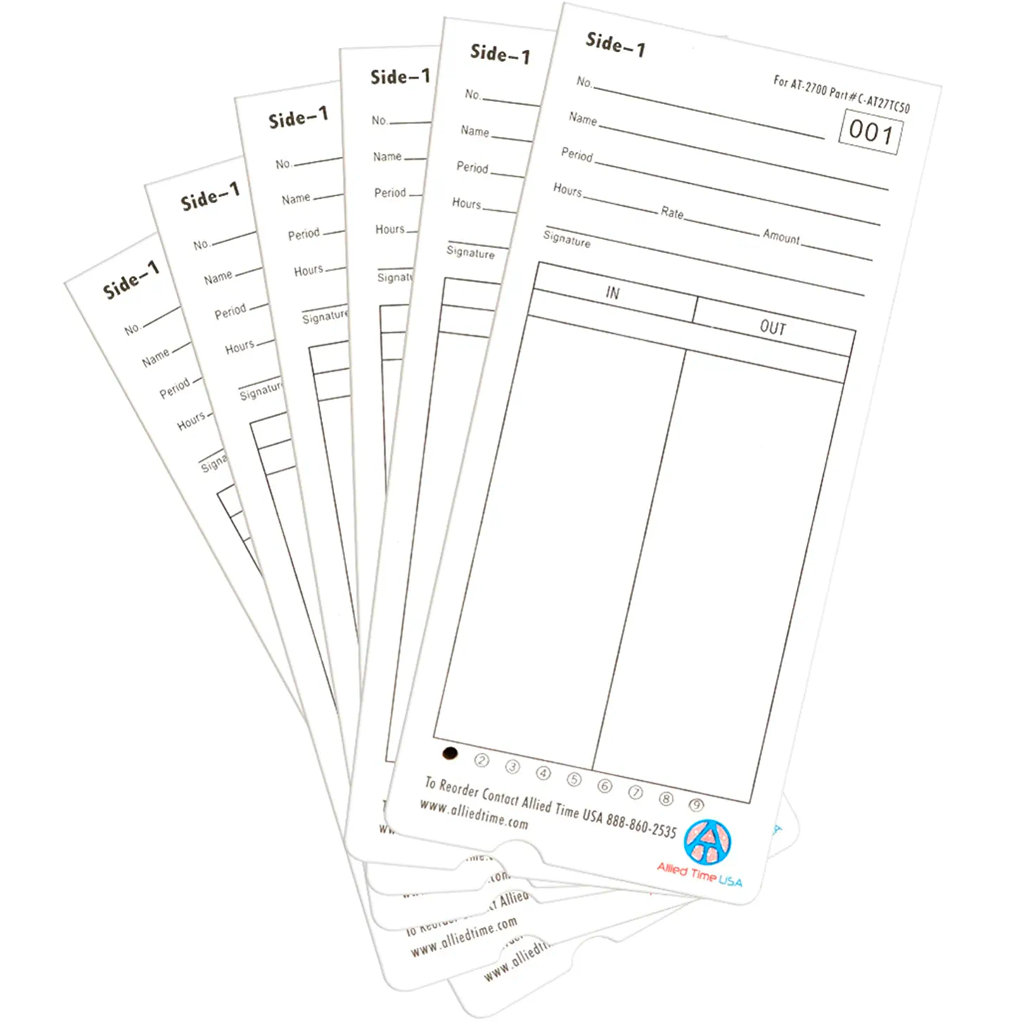 Allied Time AT-2700 Time Cards