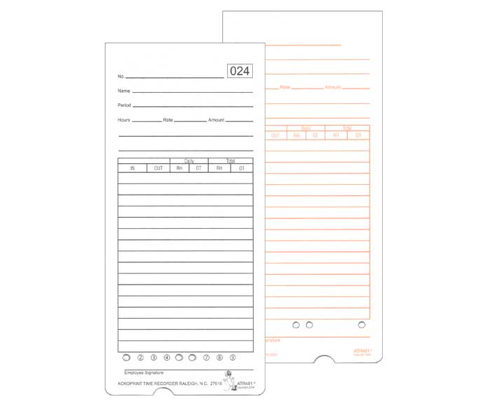 Acroprint Time Cards for ATR480