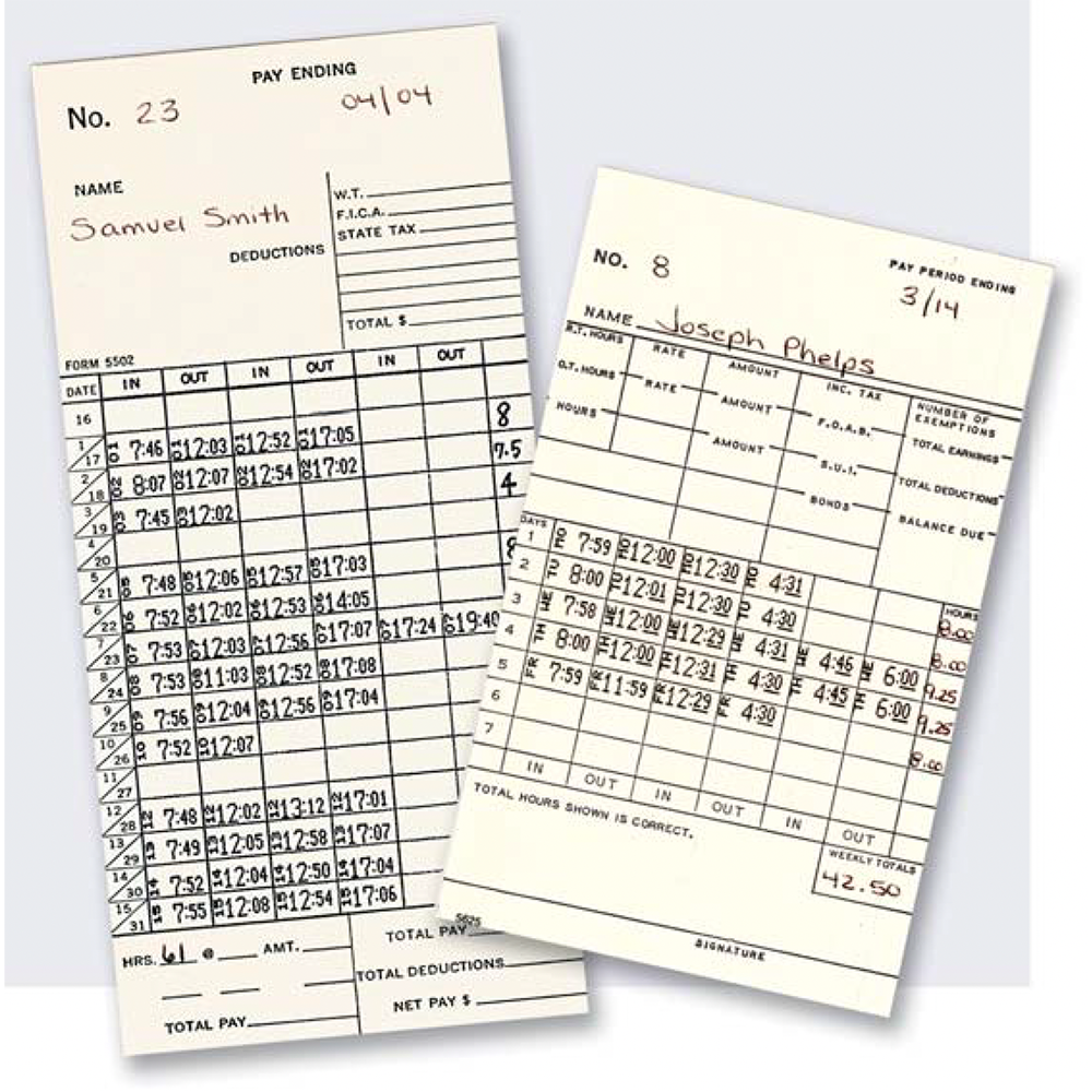 Amano BX-1500 Time Cards