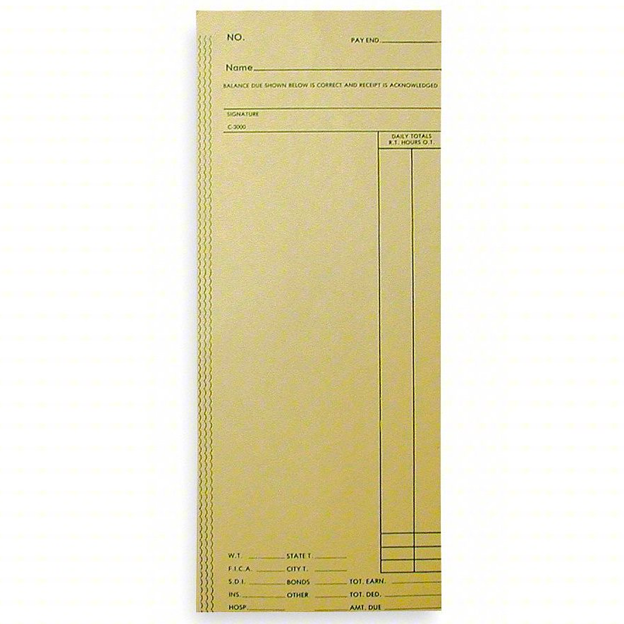 Amano C-3000 Weekly Time Cards for CP-5000