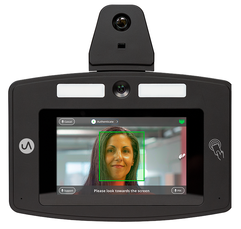 uAttend DR2500 Voice & Facial Recognition Time Clock Tablet with Temperature Reader