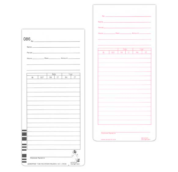 Acroprint Time Cards for ES1000