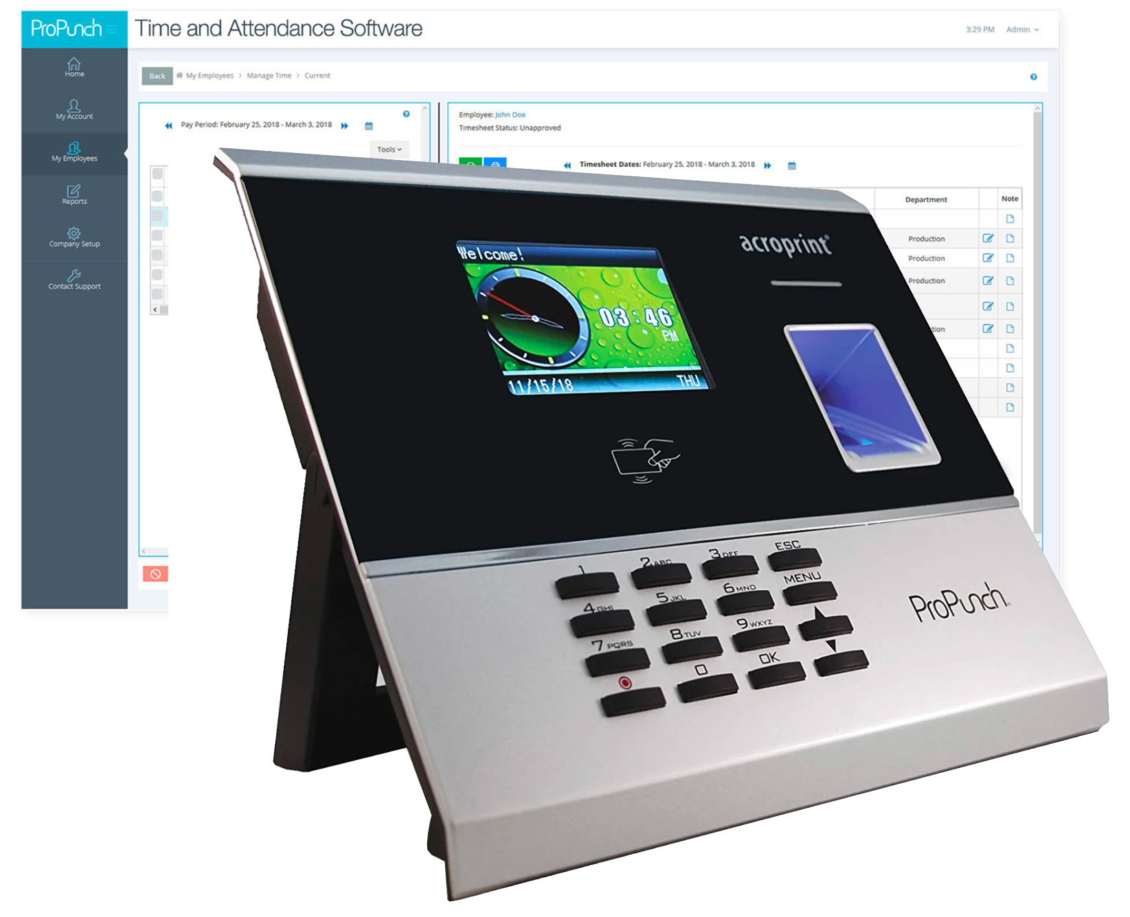 Acroprint ProPunch Time Clock System