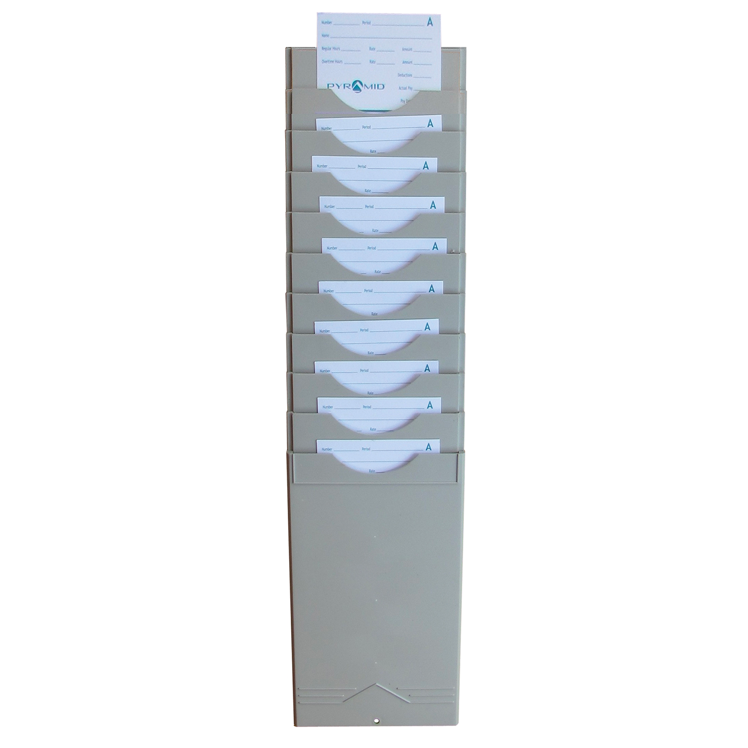 Pyramid 400-10 Time Card Rack, 10 Pocket, Plastic, Expandable